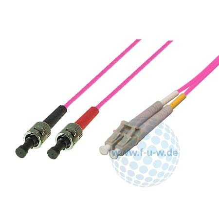 Tecline 39885405 OM4-Faser Fiber Optic Cable (50/125 µM, 5.0 M) Purple Erika