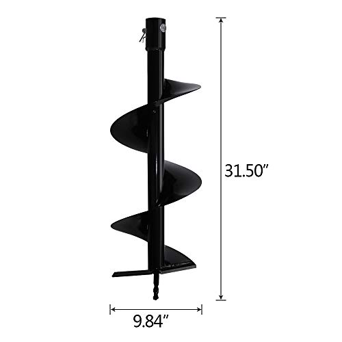 Lucky Monet Auger Drill Bit Replacement for Post Hole Digger, Gasoline Engines, DIY Garden Flower Bulb Rapid Planter with 3/4" Shaft
