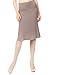 LE3NO Womens Lightweight Flared Midi Skater Skirt with Stretch