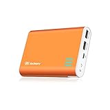 Jackery External Battery Charger Giant+ 12000mAh Power Outdoors Dual USB Portable Battery Charger/External Battery Pack/Phone Backup Power Bank with Emergency Flashlight for iPhone, Samsung-Orange