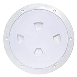 Beckson DP80-W Screw-Out Deck Plate (White), 1 Pack