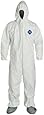 DuPont TY122S-XL-EACH Disposable Elastic Wrist, Bootie and Hood Tyvek Coverall Suit 1414, X-Large, White