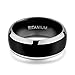 SOMEN TUNGSTEN 8mm Titanium Rings for Men Women Black Dome Two Tone Polish Wedding Band Size 9