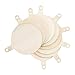Tatuo 50 Pcs Round Christmas Wooden Ornaments for Crafts Blank Wooden Ornaments Natural Wooden Slices DIY Crafts New Year Christmas Tree Ornaments Hanging Decorations
