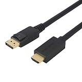 Active DP to HDMI Cable(DP1.2), CableCreation 6ft DisplayPort to HDMI,4K x 2K & 3D Audio&Video, Eyefinity Multi-Screen Support,1.8M / Black