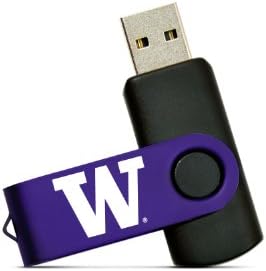 NCAA Washington Huskies 4GB High-Speed USB Flash Drive with Swivel Cap and Lanyard