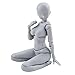 Weite Drawing Figures for Artists Action Figure Model Human Mannequin Man/Woman Kits, Different Gestures,Special Display Base, Suitable for Sketching, Painting, Drawing, Artist (B)