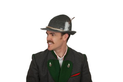 Essence Of Europe Gifts Men's German Fedora Hat W/ Rope & Feather X-Large Brown