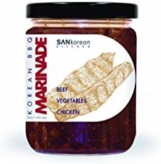 Sankorean Kitchen Korean BBQ Marinade Sauce, Gluten Free, Artisinal, All Natural, Non GMO, Non BPA No High Fructose Corn Syrup 16 OZ