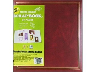 Pioneer Scrapbook 11.25x11.75 50pg Deluxe Burgundy