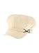 Chemo Fashion Scarf Womens Linen Newsboy Summer Hat with Rhinestone Buckle Brim, Cotton Lined, Stretch Band Beige