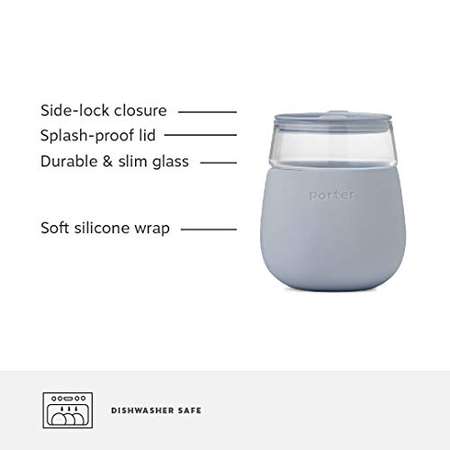 W&P Porter Wein-Cocktailglas mit Silikonhülle, Minzgrün, 425 ml, für unterwegs, wiederverwendbar, tragbar… – Bild 3