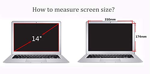 14.0 Inch (Diagonally Measured) Privacy Screen Filter for Widescreen Laptops for Data confidentiality Anti Glare - Thumbnail 3
