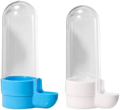 Ledmomo 給水器 給餌器 鳥 餌入れ 水入れ バード食器 エサ入れ 餌やり オウム 飛び散り対策 2本セット 文鳥 Outlet Sale ペット用品 透明 お留守番対策 ケージに固定できる 水やり