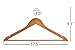 Light Cherry Everyday Wood Hangers with Non-Slip Bar and Notches, Super Sturdy and Durable Wood, 24 pack