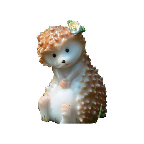 Gemmia Miniature Fairy Garden Hedgehog Figurine- Thinking Hedgehog Statue