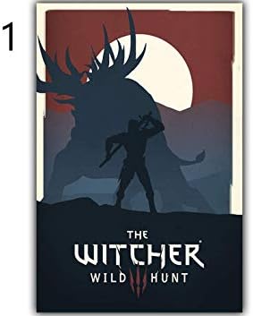 Sunmart USA Elegant Poetry Modern Simple Game Witcher 3 Canvas Painting Art Print Image Poster Wall Decoration Murals Boy Home Decoration 2019 (2, 25 x 38 cm)