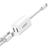 Wesoo Dual Lightning Adapter & Splitter, Headphone Audio & Charge Adapter Compatible with iPhone 7/7 Plus, iPhone 8/8 Plus, iPhone X
