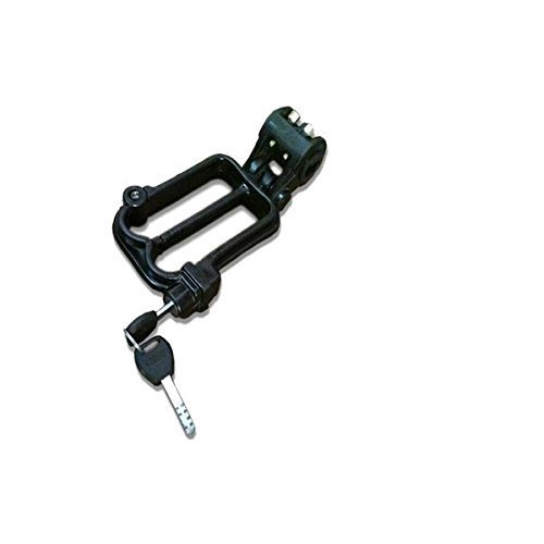 Lstar Helmet Security Lock W- Shape for All Bikes, Motorbikes (Black)