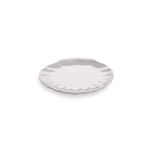 Mini Shell Plate, Mini Shell Shaped Plate - Porcelain - White - 3.07" - 10ct Box - Restaurantware