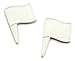 RSVP INTERNATIONAL White Porcelain Cheese Flags, 1 EA