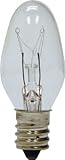 GE Lighting NightLight 27979 5-Watt, C7 Light Bulb with Candelabra Base, (Pack of 24)