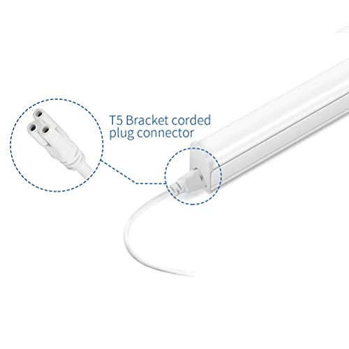 (24 inch 4Pack) LELEJU T5 T8 LED Tube Light Fixture for Serial