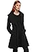 ANGVNS Women Plus Size 1950s Elegant Woolen Blend Long Trench Coat Jacket