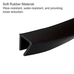 uxcell U Channel Edge Trim, 4.9ft Length Rubber