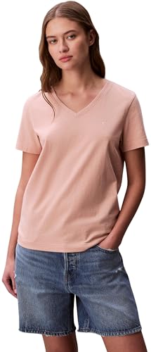 Damen T-Shirt Kurzarm Archive Jersey Tee mit V-Ausschnitt, Rosa (Tuscan Wind), M