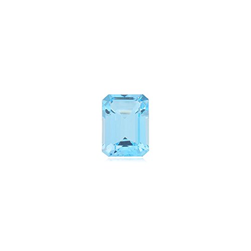 8.25-8.75 Cts of 14x10 mm Emerald Sky Blue Topaz ( 1 pc ) Loose Gemstone