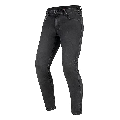 REBELHORN Nomad Jeans da Moto Uomo | Armalith Denim | Protezioni Ginocchia Livello 2 e Protezioni Fianchi Livello 1 | Tasca per Protezione Coccige | Tapered Fit