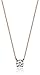 Amazon Collection Platinum or Gold-Plated Sterling Silver Round-Cut Infinite Elements Zirconia Solitaire Pendant Necklace