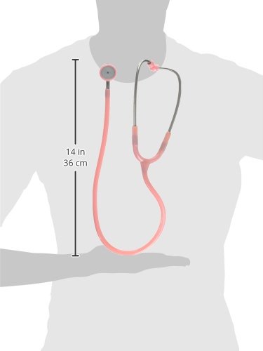 Veridian 05-10710 Pinnacle Series Stainless Steel Infant Stethoscope, Pink