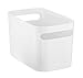 mDesign Deep Plastic Bathroom Bin with Handles - Storage Organizer for Vanity Countertop - Hold Soap, Body Wash, Shampoo, Lotion, Conditioner, Hand Towels - 10