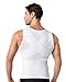 Leo Mens Abs Slimming Body Shaper with Back Support,White,X-Large