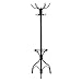 Tangkula Coat Rack Freestanding, 75 Inch Heavy Duty Metal Hanger Stand with Umbrella Holder, Entryway Hat Jacket Hanger with 12 Hooks for Scarf Crutch Bag, Standing Coat Tree Rack (Black)