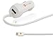 Micro USB Car Charger, VoltronTek Ultra Fast Travel Adapter with Extra Length Built-in Micro USB Connector for Samsung Galaxy S7 S6 S5 S4 Galaxy Tab Note 5 4 3 2 Google Nexus 7 Extra USB Port (White)