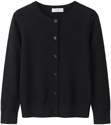 Amazon.com: Girls' Cardigan with Button Loose Long Sleeve Shrug