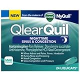 QlearQuil Sinus & Congestion LiquiCaps, Nighttime 24 Liqui Caps by Procter & Gamble (Pack of 2)