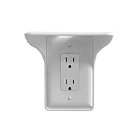 tesyyke Outlet Shelf Power Perch Space Saving Solution Charging Shelf for Smart Home Speakers Cell Phones