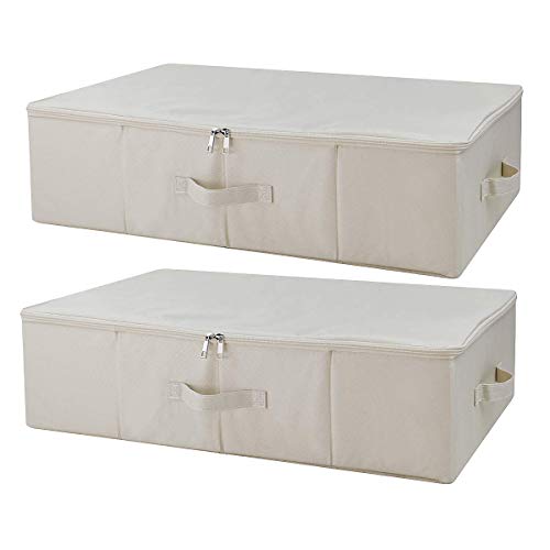 Set 8 Contenitori Porta Biancheria Sottoletto E Fasce Organizer, In Lino Grigio, Pieghevoli Con Finestra Trasparente, Per Armadio E Ripiani, Salvaspazio Per Lenzuola E Coperte - 3