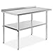 GRIDMANN NSF Stainless Steel Commercial Kitchen Prep & Work Table with Backsplash - 48 in. x 24 in. primary