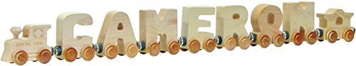 Clear Finish 7 Letter name, Engine, Caboose - Made in USA