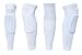 Extended Compression Crashproof Antislip Basketball Leg Sleeve with Hexpad Protective Pad (White, M)