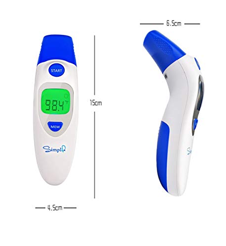 Baby Forehead Thermometer with Ear Function, Digital Medical Infrared Body Temporal Thermometer for Fever, for Kids, Children, Adults, Infants, Toddlers, FDA and CE Approved