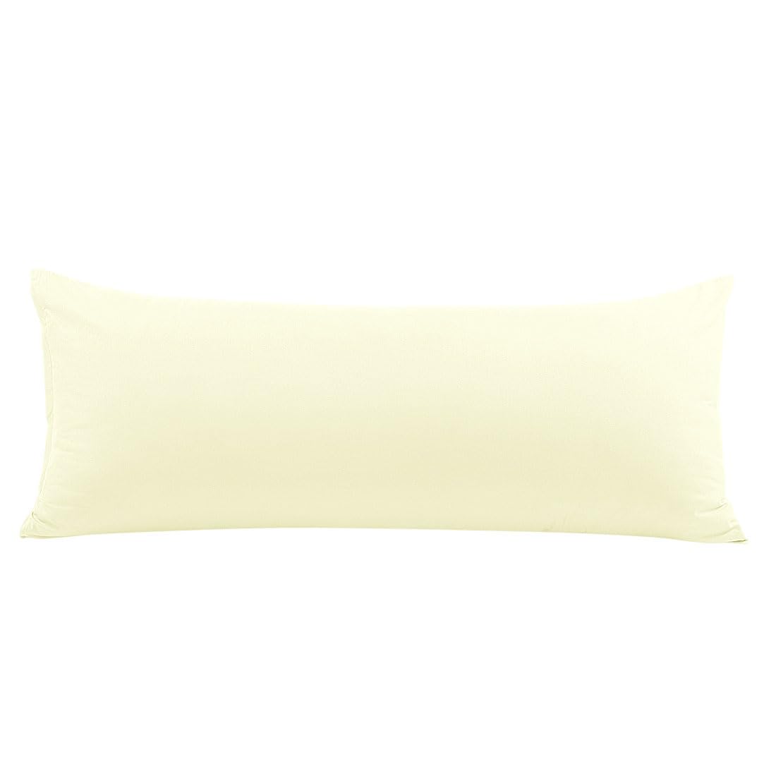 PiccoCasa Body Pillow Pillowcase with Zipper Closure, 1800 Series Brushed Microfiber Body Pillow Cover, Soft Long Pillow Cases for Body Pillows Cream 50 x 150cm/ 5ft.