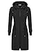 ELESOL Women Rain Jacket Waterproof Long Rain Coats Hooded Windbreaker Lightweight Raincoats Travel Hooded Trench Coats S-3XL