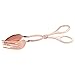 Buffet Tongs - Copper Coated Kitchen Serving Tongs with Strong Grip - Ideal for Serving Salad, Pasta or Appetizer - Rose Gold, 9.2 x 2 x 3.3 Inches