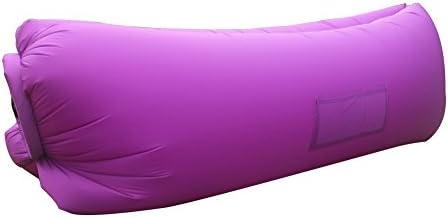 Inflatable Lounger Sofa,Portable Air Beds Sleeping Couch Chair Seat Air Bag Awning Sunscreen UV Protection Securing Stake Travelling Camping Hiking Pool and Beach Parties, Waterproof (6)